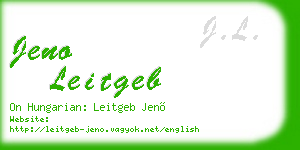 jeno leitgeb business card
